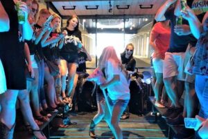 Downtown Nashville Public Party Tractor 21+ Only - DJ, LED Dance Floor, and Horse Saddle Seats