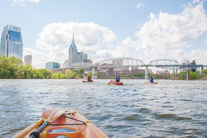 Kayak Rental in Downtown Nashville with Shuttle - Paddling the Cumberland: calm class 1 water and skyline views