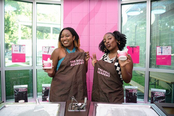 Make you own Rolled Ice Cream in Nashville - The photo moments and the branded apron souvenir